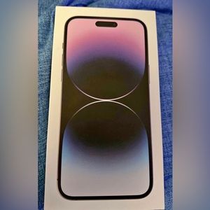 iPhone 14 pro max 128gbs deep purple Apple store purchase no carrier unlocked
